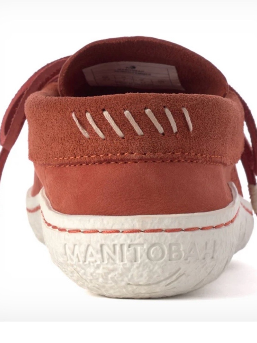 Women's Suede modern Moccasin in red clay - Picture 4 of 14